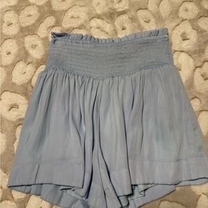 TCEC Light Blue High Waist Women's Shorts